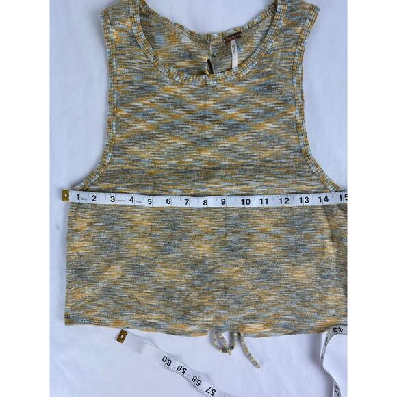 Free People Best of Us Knit Tank Top Warm Sky Tan Medium Boho Minimalist Neutral - Picture 6 of 9